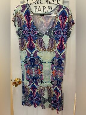 Lascana for Venus, Women's Mint Multi Paisley Swim Coverup